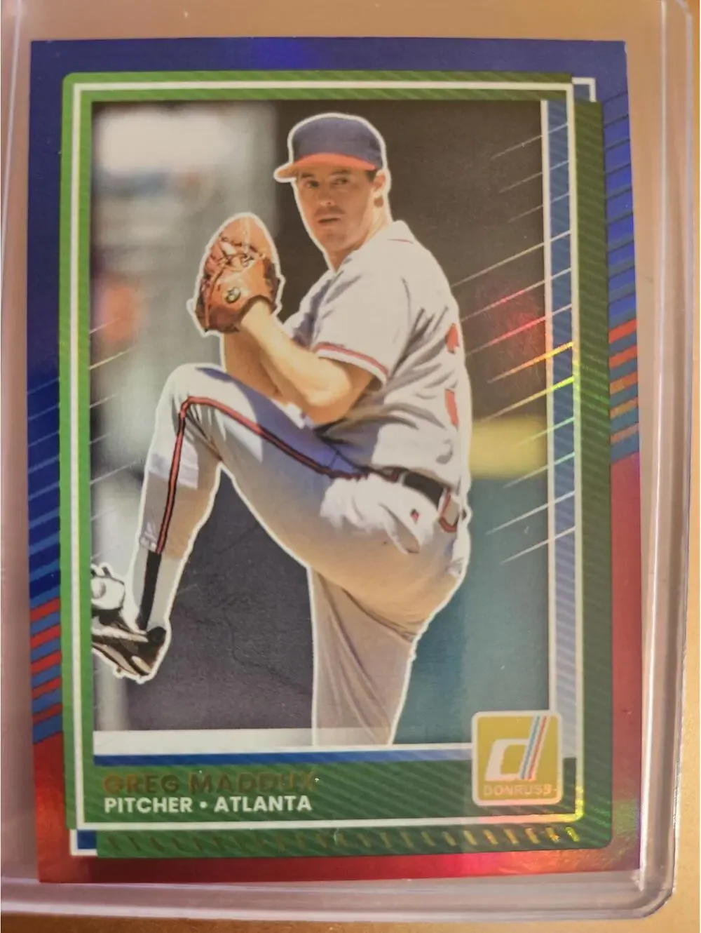 Greg Maddux - 2025 Donruss red/blue laser insert - #9 - Braves - RAW Mint